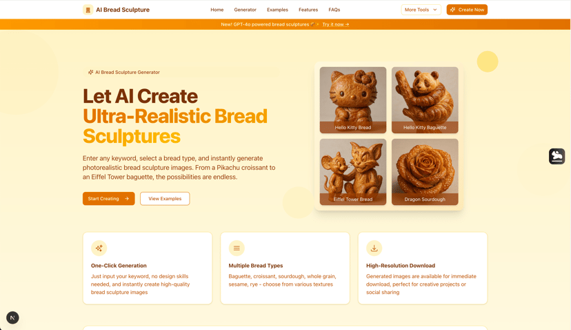AI Bread Sculpture Generator preview