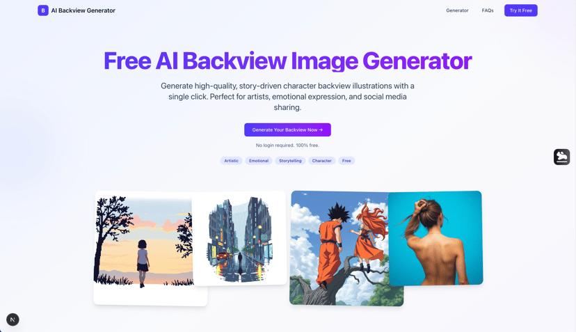 Free AI Backview Image Generator preview
