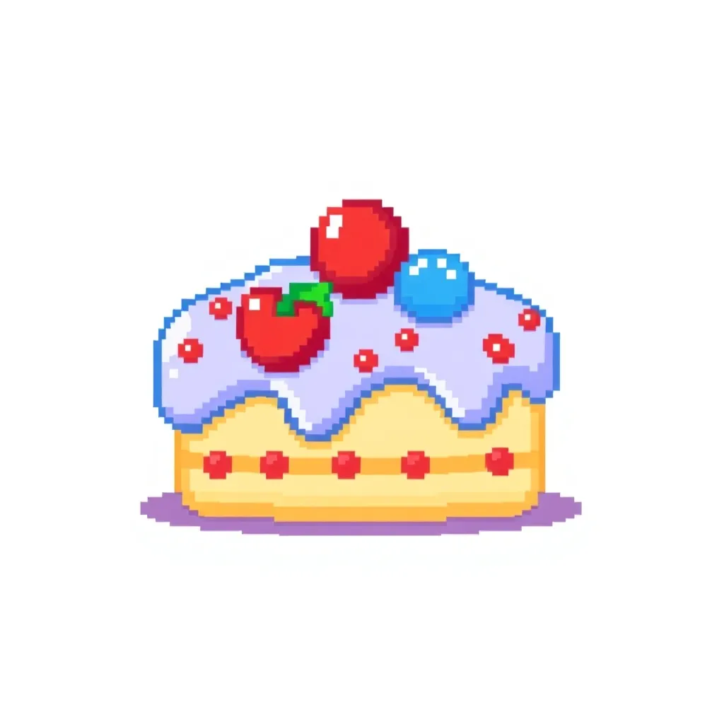 Pixel art example cute robot