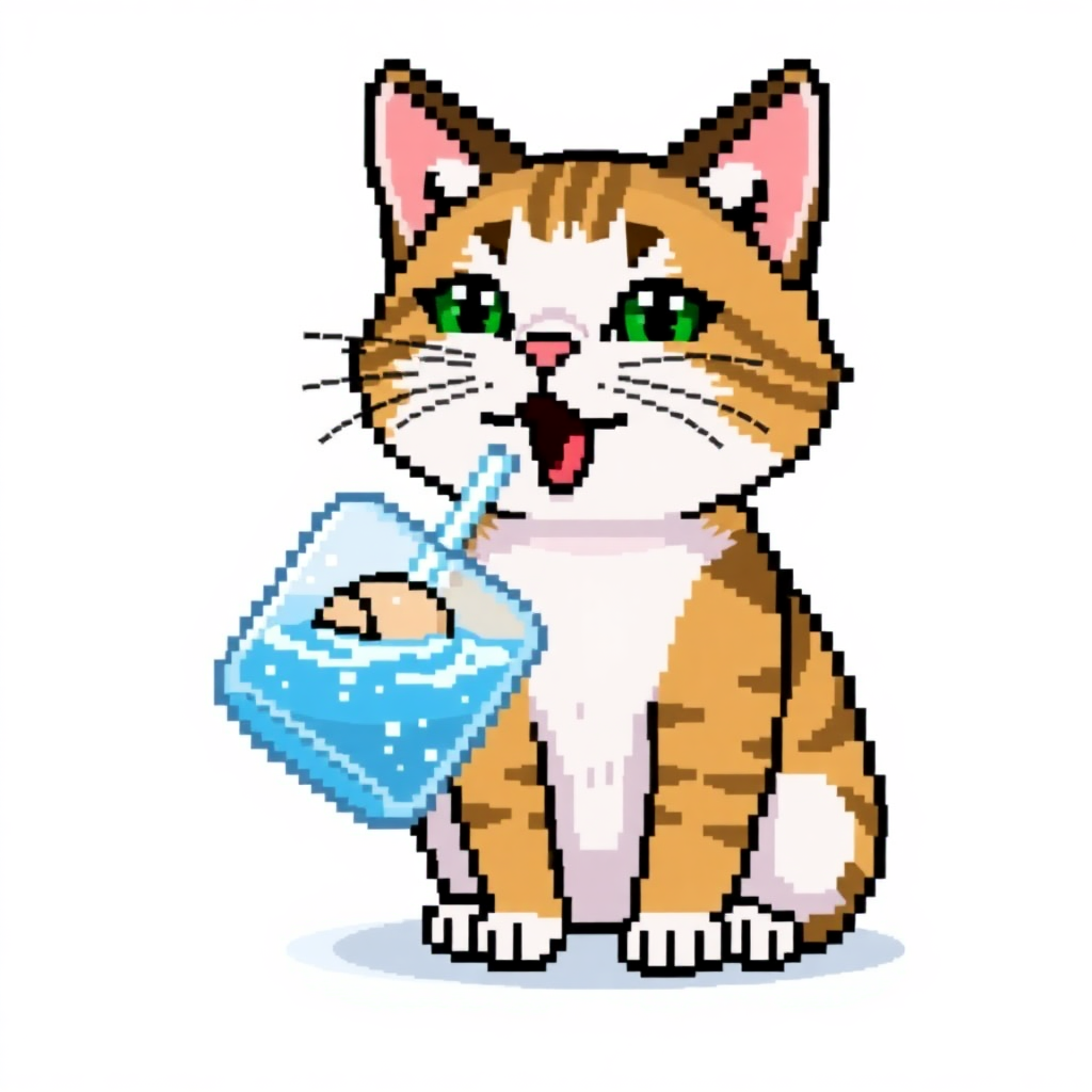 drink water cat
